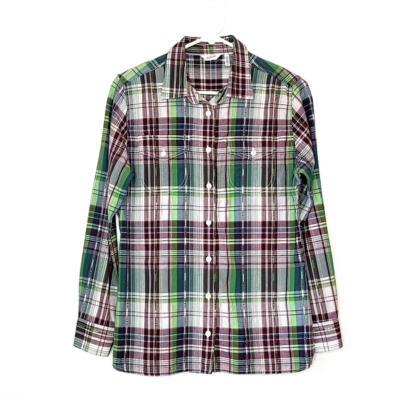 WOOLRICH Plaid Button Down Shirt FIG NEW Size XS